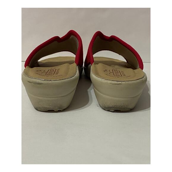 FLY FLOT Red Cloth Slipper Sandal Stretch Mesh Upper Rosso EU 38 US 7.5 Comfort - Picture 5 of 6